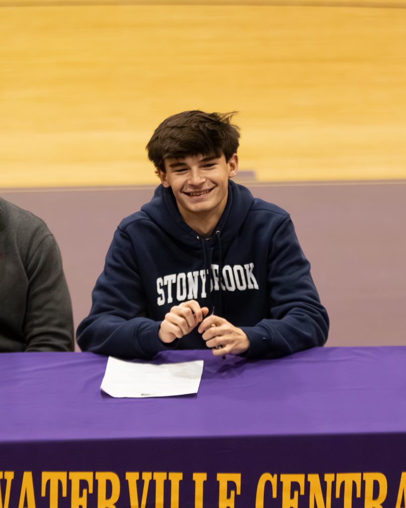 Photo of Waterville senior Danny Casatelli has officially signed his letter of intent to compete on the Stony Brook University’s Division I men’s track and field team